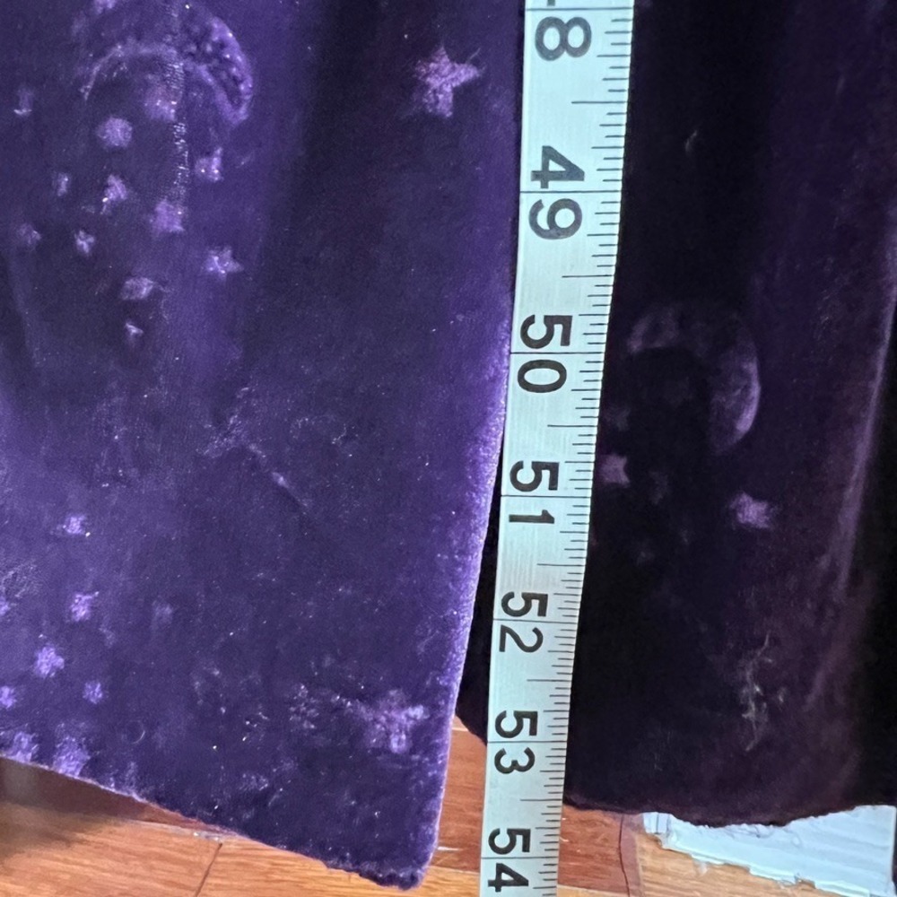 Spirit Halloween Celestial Velvet Cape Plus Sz Purple Moon Stars Whimsigoth Witc - Picture 7 of 9